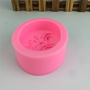 Pink rose silicone mold for DIY soap making and fondant cake decorating projects