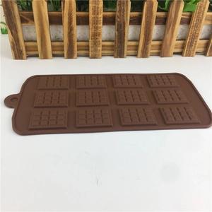 12-cavity waffle chocolate silicone mold for DIY baking and cake decoration tool