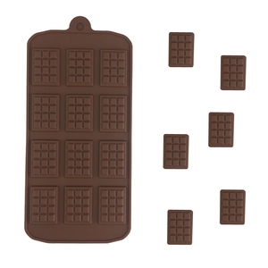 Silicone Chocolate Mold Flexible Bar Shape Chocolate Block Mold For DIY Baking Cake Decoration Fondant Mold Brown