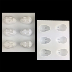 Siliconen mal met 6 holtes voor konijnenmousse cake en 3D-chocolade bakvormen