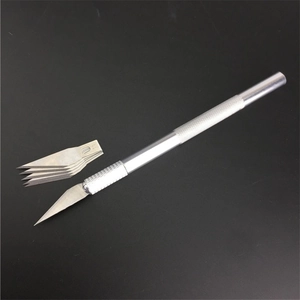 Professional Aluminum Alloy Hand Carving Knife With Replacement Blades Anti Slip Handle For Model Making Craft DIY Paper Cutting Art Tool
