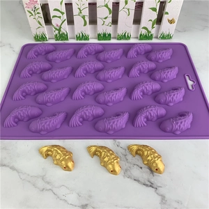 Koi Fish Silicone Mold Purple Fish Shaped Handmade DIY Tool For Chocolate Jelly Soap Cake Baking Molds