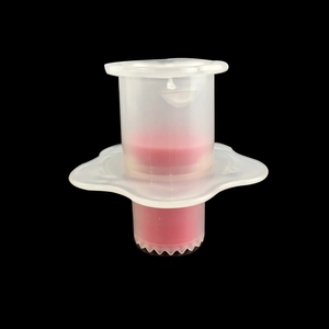 Manual cupcake corer pastry hole maker tool made of durable plastic in pink finish