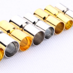 Cylindrical Magnetic Clasps For DIY Bracelet Necklace Making Electroplated Copper Leather Cord End Cap Connector Jewelry Findings