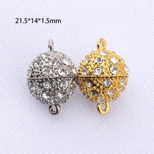Magnetische Schmuckverschlüsse mit Straßsteinen in Gold und Silber für DIY Armbänder