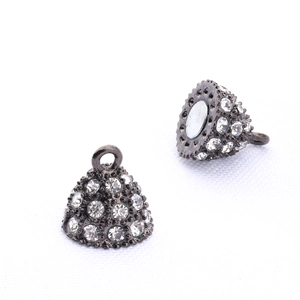 Chiusura magnetica a forma di oliva con strass color canna di fucile per gioielli fai da te