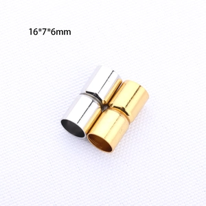 Golden and silver DIY magnetic jewelry clasps for bracelets with 16x7x6mm dimensions