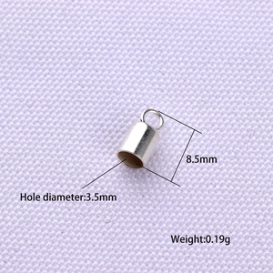 Cappuccio per nappe S925 placcato argento fatto a mano per creazione gioielli fai da te