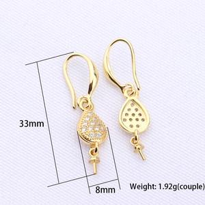 Orecchini a goccia dorati minimalisti con stelle in zirconia cubica, altezza 33mm