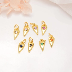 Koperen Boze Oog Hart Hanger Halsketting Verguld Kleurrijke Zirconia Ingelegd Mystieke Bohemian Sieraden Cadeau Voor Vrouwen