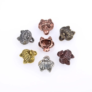 Creatieve DIY vossenkop kralen in verschillende vintage metalen uitvoeringen