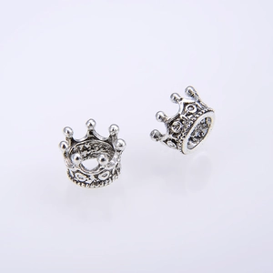 Vintage zilveren kroonkralen met 6mm gat voor handgemaakte DIY sieraden maken