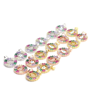 Ciondolo Pentagramma Mano Di Fatima Malocchio In Rame Zirconia Per Collana Bracciale Donna Accessorio Gioielli Fai Da Te