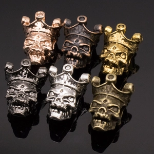 Schedelkroon kralen in zes vintage kleuren voor DIY sieraden maken en armbanden