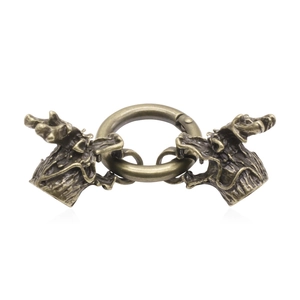 Antique bronze dragon head clasp jewelry connector for bracelets and creative keychains