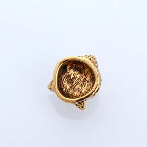 Antique gold leopard print hollow bead charm for DIY bracelet and jewelry making