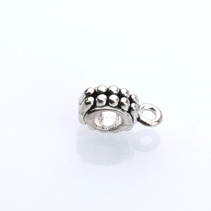 Vintage Tibet-Silber Hohlperle Anhänger mit doppelreihigen Perlen und Öse für DIY-Schmuck