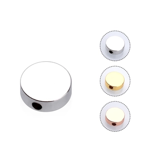 Minimalistische Runde Kupfer Scheibe Abstandsperlen Gold Silber Roségold Galvanisierte Metall Schmuckzubehör Für DIY