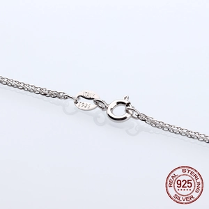 S925 sterling silver spiga chain necklace with spring clasp and Italy hallmark