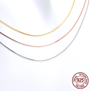 Colliers en argent sterling 925 minimalistes en finitions or, or rose et argentées
