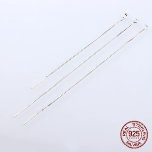 S925 Sterling Silber Box-Kette Ohrfäden DIY Schmuckzubehör Verbinder Ohrringpfosten Für Damen Eleganter Stil