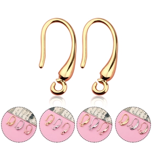 Copper Earring Hooks For Jewelry Making DIY Earring Accessories Electroplated Gold Silver Rose Gold Ear Wires With Closed Loop Findings