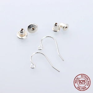 S925 Sterling Silver Earring Hooks And Earring Backs Findings For DIY Jewelry Making Hypoallergenic Silver Earring Components