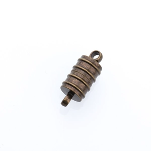 Antique bronze magnetic connector with ring clasp for DIY necklace and jewelry making