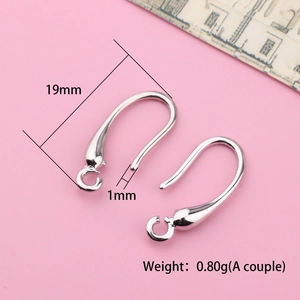 Macro view of 19mm hypoallergenic teardrop ear hooks for handmade jewelry DIY making