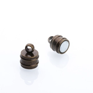 Antique bronze cylindrical magnetic clasps for DIY jewelry necklace and bracelet making