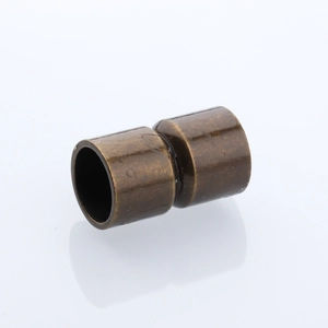 Detail of vintage bronze magnetic jewelry clasps for handmade DIY necklace making