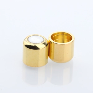 Golden magnetic jewelry clasps for DIY necklaces and leather cord bracelet making