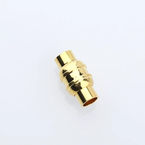 Chiusura magnetica dorata cilindrica per creazione di gioielli collane e bracciali DIY