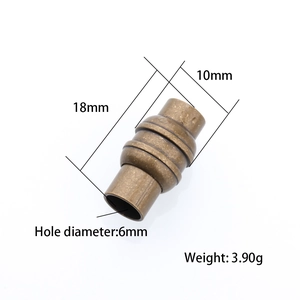 Chiusura magnetica 18mm bronzo antico per bracciali e collane fai da te gioielli