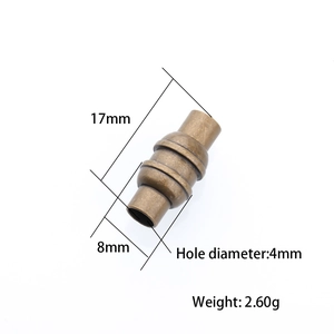 Dettaglio della chiusura magnetica in bronzo 17x8mm per la creazione di gioielli