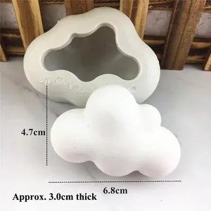 DIY large cloud-shaped silicone mold for cake decor and crafts with size dimensions