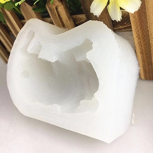 White silicone mold for Shar Pei mousse and China map shaped fondant or chocolate