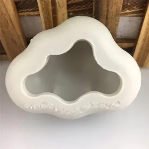 White silicone large cloud-shaped mold for DIY handmade soap and candle crafts