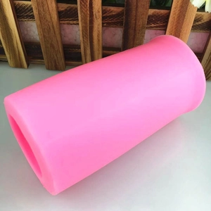 Stampo in silicone 3D a biberon per candele e sapone fatti a mano, design cilindrico rosa