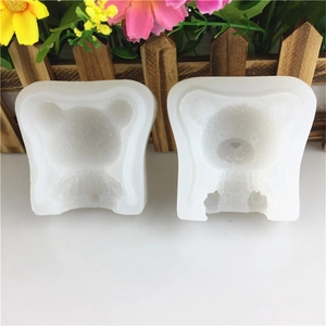 3D teddy bear silicone mold set for chocolate and fondant cake decorating projects