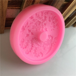 Pink silicone peacock phoenix round cake mold for chocolate and fondant decorating