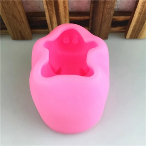 Moule en silicone rose fantôme pour gâteaux en fondant, chocolat et savon artisanal DIY