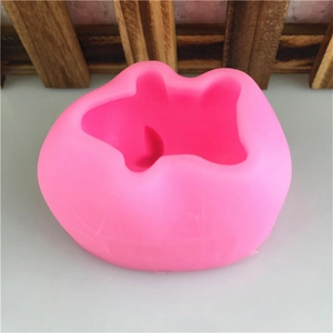 Moule en silicone rose petit cochon pour gâteau fondant, chocolat et savon artisanal