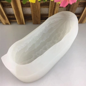 Cucumber and bitter melon shaped white silicone mold for handmade soap and chocolate making