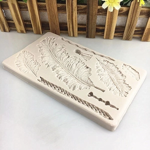 Large silicone feather leaf mold for fondant cake decorating and chocolate craft DIY