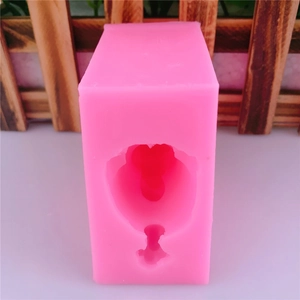 Pink 3D unicorn silicone mold for handmade soap, candles and DIY fondant cake crafting