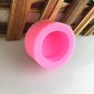 Pink 3D macaron silicone mold for DIY soap making and candle baking tools