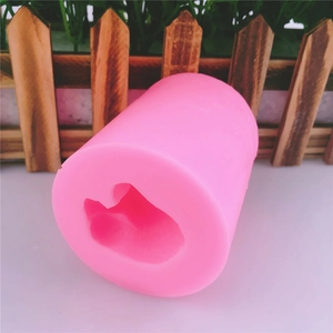 Pink silicone mold for DIY baking and crafts featuring a cute cartoon bichon dog shape