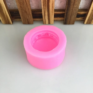 Pink 3D macaron silicone mold for handmade soap, candle making and creative baking tools