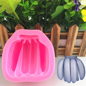 DIY 5-cavity banana silicone mold for handmade mousse, soap, and candle making